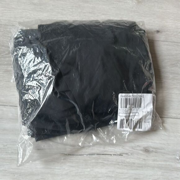 Denim & Co. Beach V-Neck Wrap Front Swim Dress Black 18W NWT IN PACKAGING - Picture 4 of 8